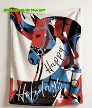 Hermes Modern Abstract Flannel Throw Blanket for Sofa & Wall Decor IMG_5500